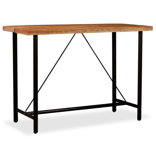Bar Table | Brown, Black | Solid acacia wood, Steel | Large | Bar Table