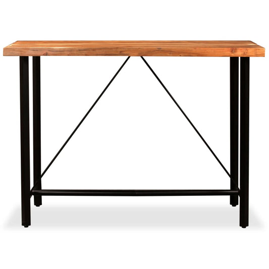Bar Table | Brown, Black | Solid acacia wood, Steel | Large | Bar Table