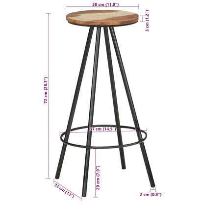 Bar Stools 4 pcs Solid Reclaimed Wood