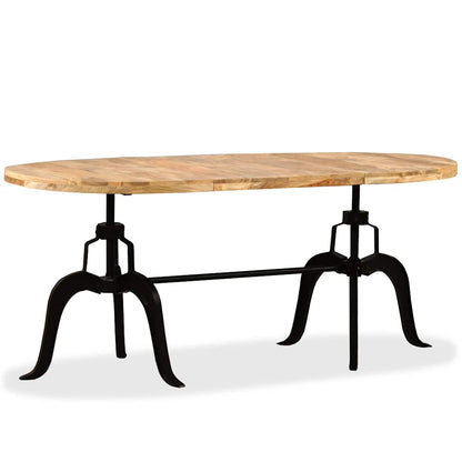244799 vidaXL Dining Table Solid Mango Wood and Steel 180 cm