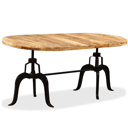244799 vidaXL Dining Table Solid Mango Wood and Steel 180 cm
