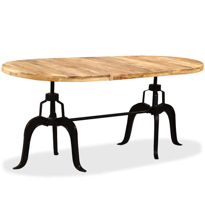 244799 vidaXL Dining Table Solid Mango Wood and Steel 180 cm