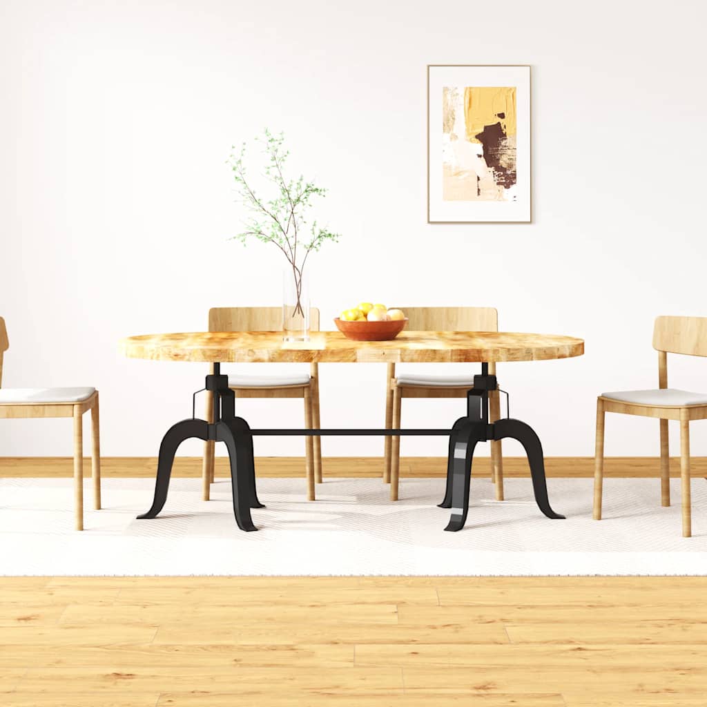 244799 vidaXL Dining Table Solid Mango Wood and Steel 180 cm