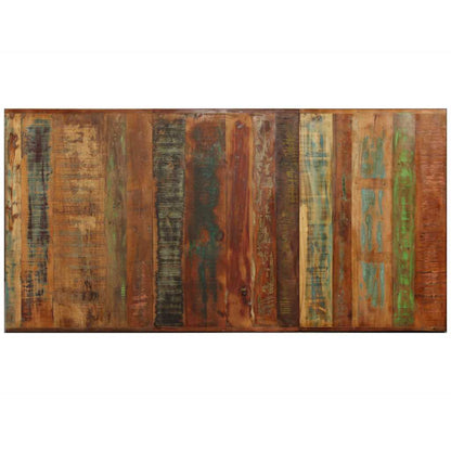 244804 vidaXL Dining Table Solid Reclaimed Wood and Steel Cross 180 cm