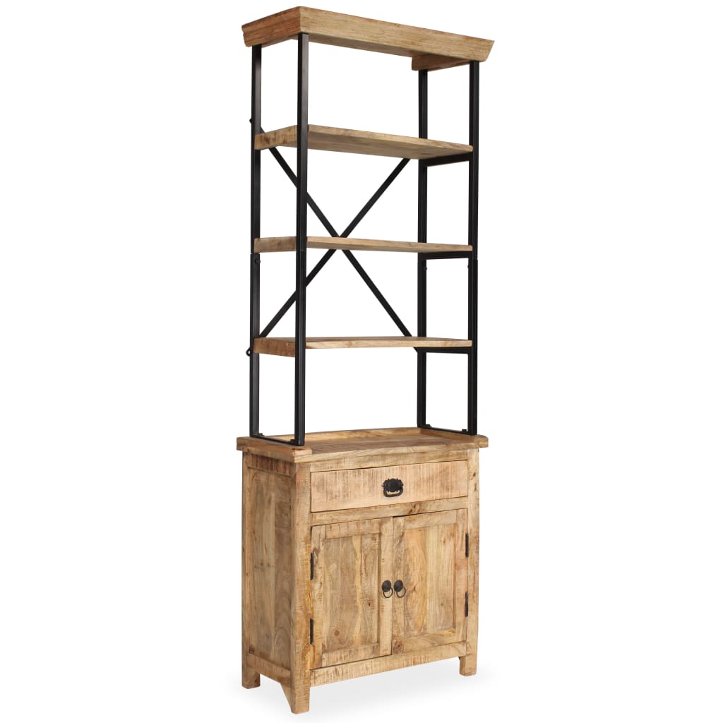 244943 vidaXL Sideboard with Shelves Solid Mango Wood 65x30x180 cm
