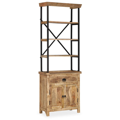244943 vidaXL Sideboard with Shelves Solid Mango Wood 65x30x180 cm