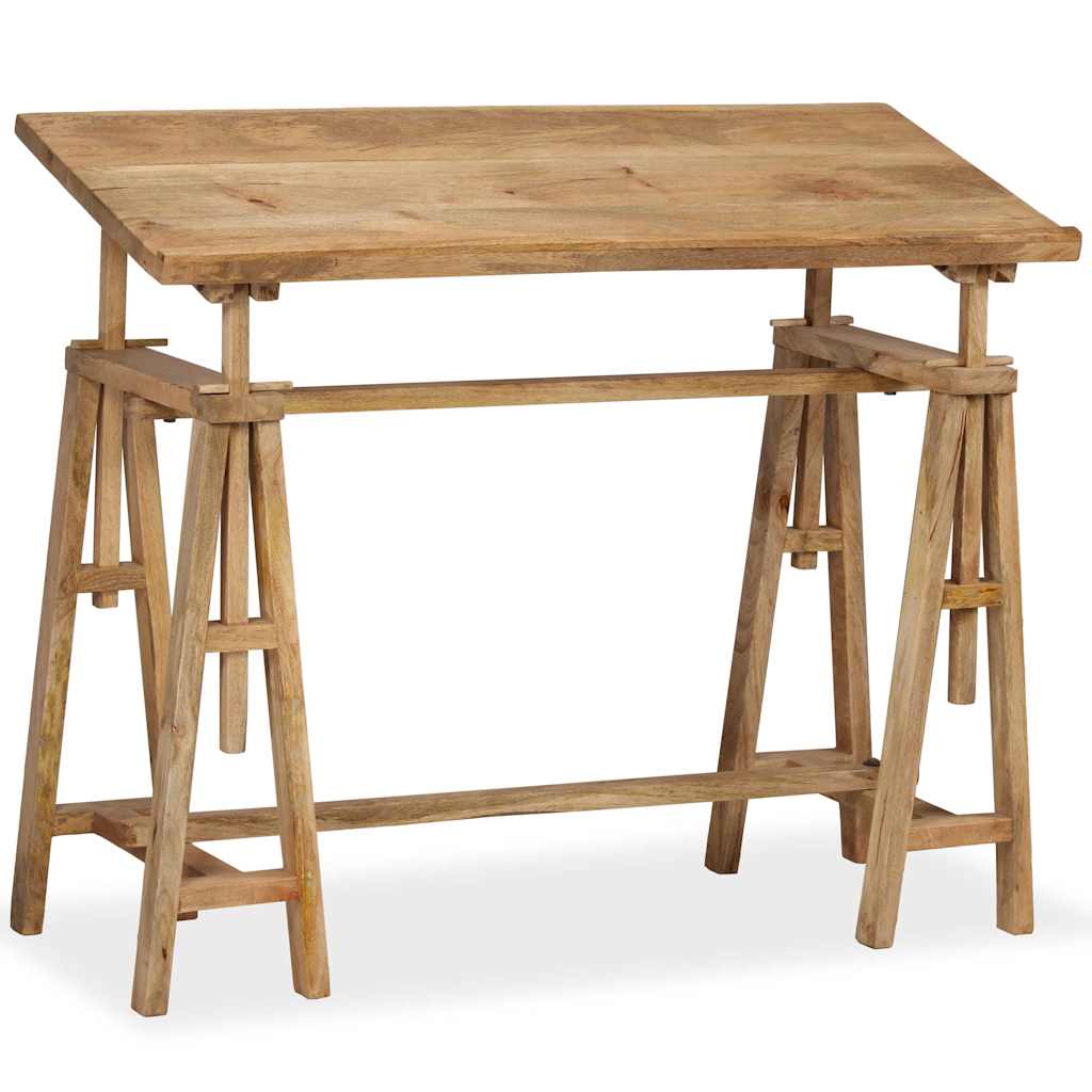 244948 vidaXL Drafting Table Solid Mango Wood 116x50x76 cm