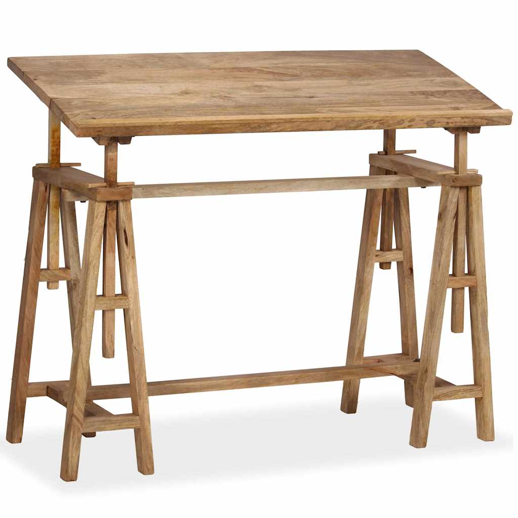 244948 vidaXL Drafting Table Solid Mango Wood 116x50x76 cm
