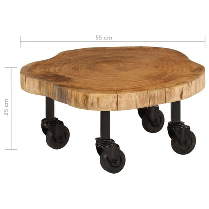 Coffee Table Solid Acacia Wood 60x55x25 cm
