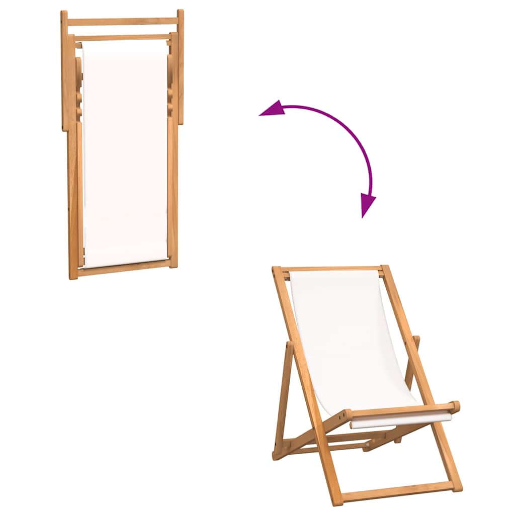 Camping Chair | Brown and cream | Teak wood | Standard | Foldable