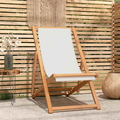 Camping Chair | Brown and cream | Teak wood | Standard | Foldable