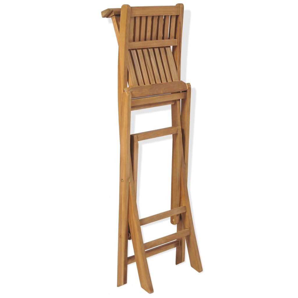 Outdoor Bar Set | Brown | Solid Teak Wood | Medium | Foldable