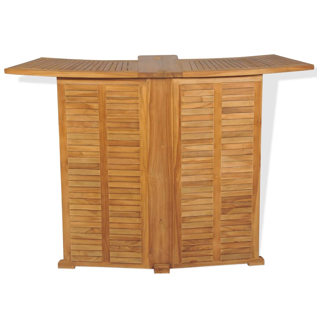 Outdoor Bar Set | Brown | Solid Teak Wood | Medium | Foldable