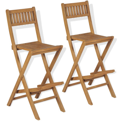 Outdoor Bar Set | Brown | Solid Teak Wood | Medium | Foldable