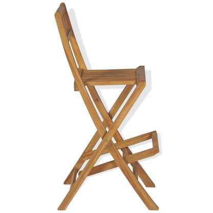 Outdoor Bar Set | Brown | Solid Teak Wood | Medium | Foldable