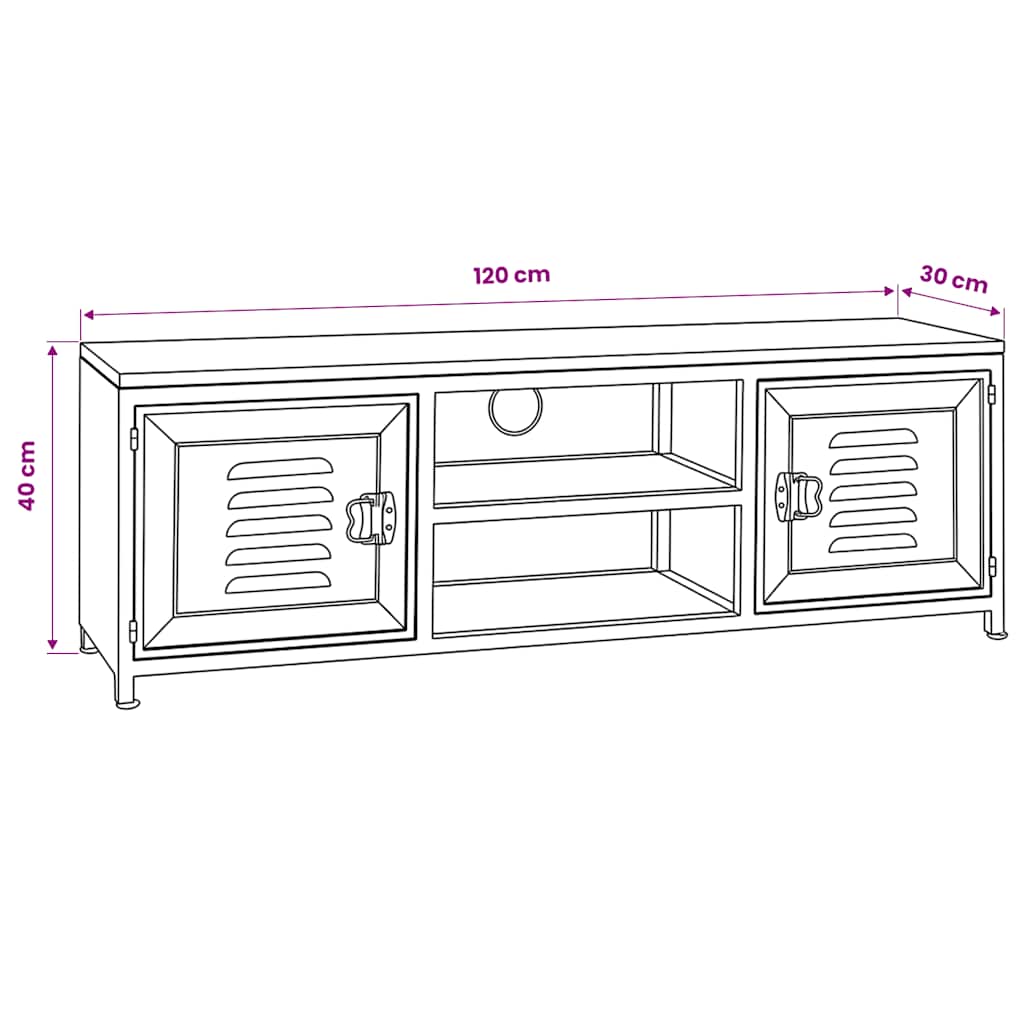 245457 vidaXL TV Cabinet 120x30x40 cm White