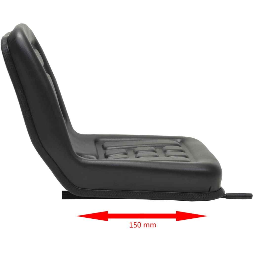 Universal Tractor Seat | Black | Steel frame, PVC upholstery | Universal