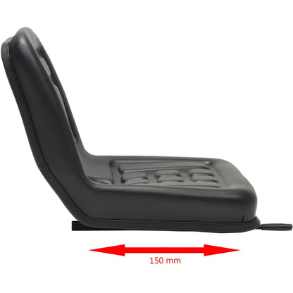 Universal Tractor Seat | Black | Steel frame, PVC upholstery | Universal