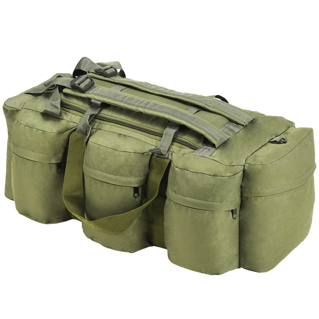 3-in-1 Army-Style Duffel Bag 45 L Olive Green