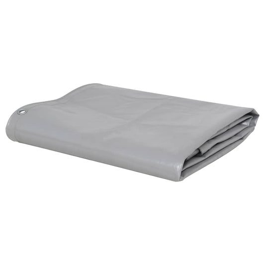 Tarpaulins Grey 4 x 5 m Canvas with PVC Coating
