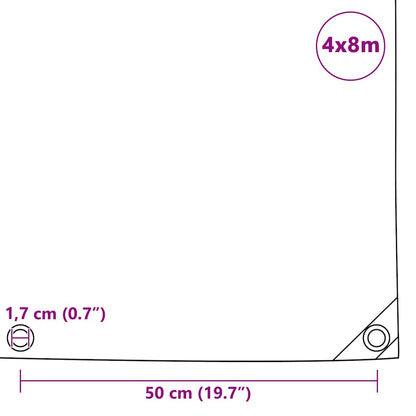 Tarpaulin 650 g/m² 4x8 m Blue