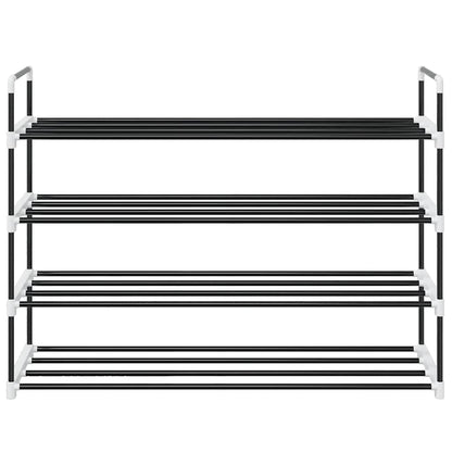Shoe Rack | Black | Metal and Plastic | Medium | Shoe Rack | Rectangular
