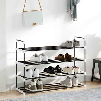 Shoe Rack | Black | Metal and Plastic | Medium | Shoe Rack | Rectangular