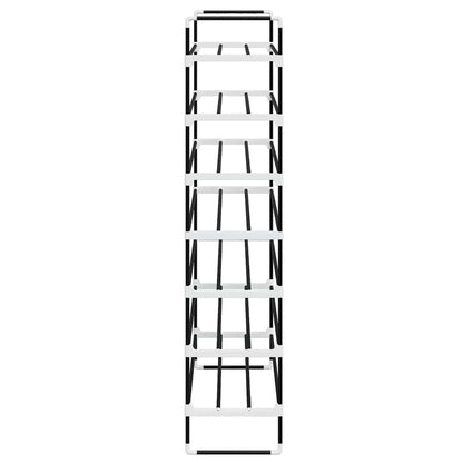 Shoe Rack with 7 Shelves Metal and Plastic Black