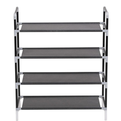 Shoe Rack | Black | Metal | Standard | Shoe Rack | Rectangular
