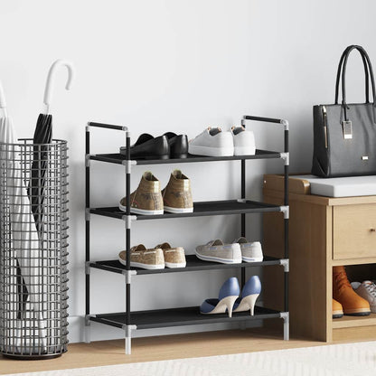 Shoe Rack | Black | Metal | Standard | Shoe Rack | Rectangular