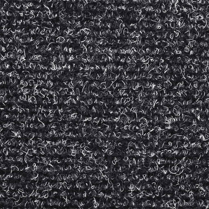 Stair Mats Self-adhesive 15 pcs 56x17x3 cm Dark Grey Half Round