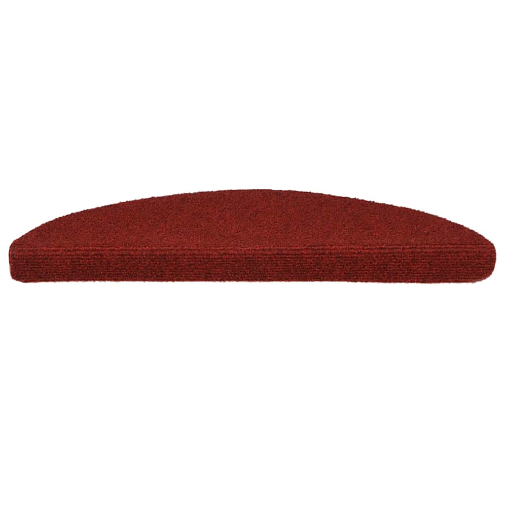 Stair Mats Self-adhesive 15 pcs 56x17x3 cm Bordeaux Red Half Round