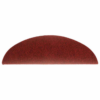 Stair Mats Self-adhesive 15 pcs 56x17x3 cm Bordeaux Red Half Round