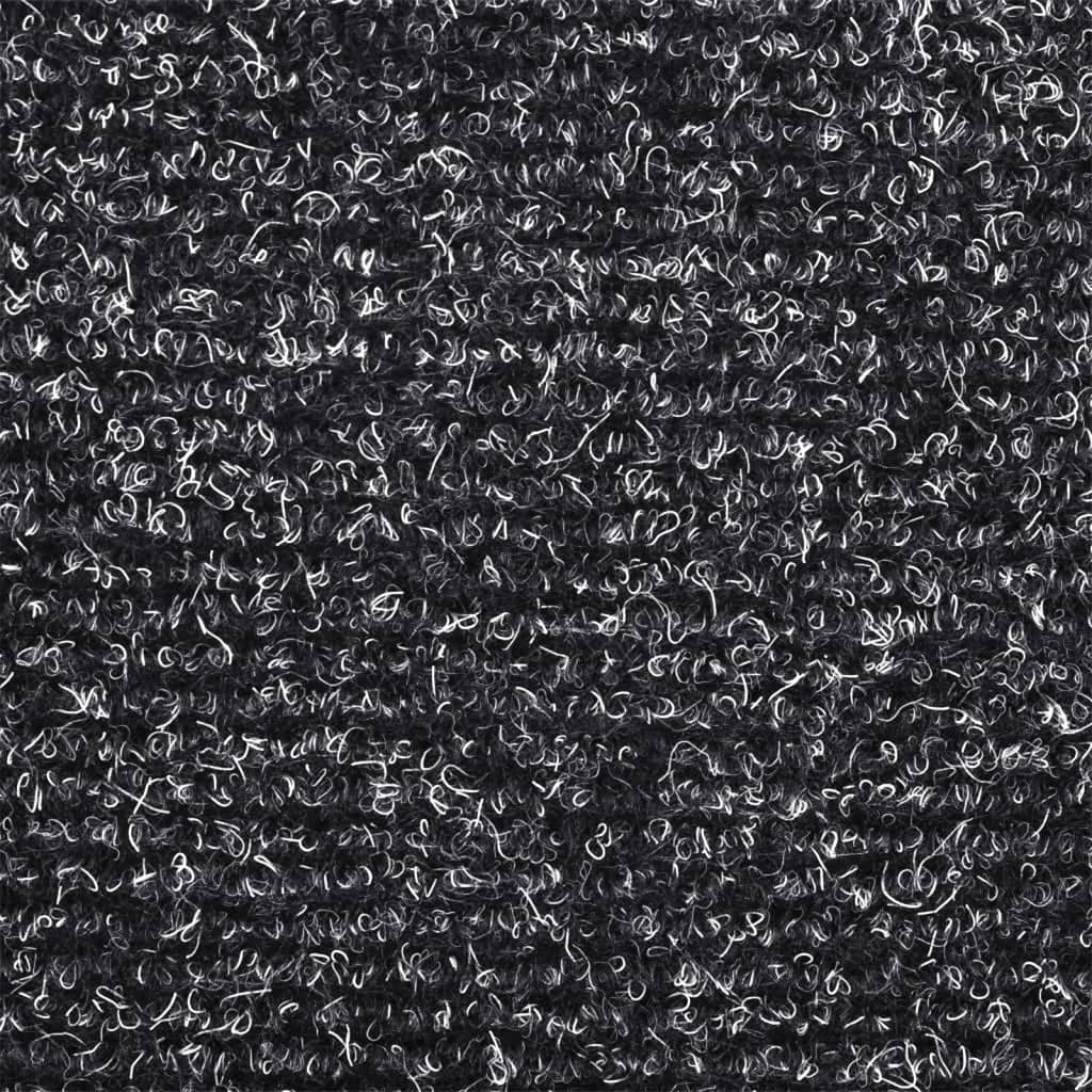 Stair Mats Self-adhesive 15 pcs 65x21x4 cm Dark Grey Half Round Large