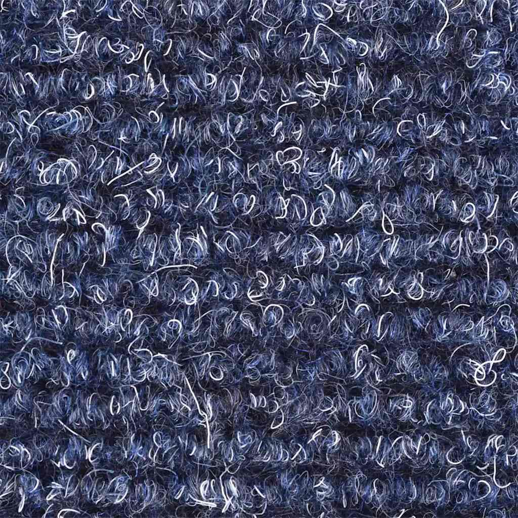 Stair Mats Self-adhesive 15 pcs 65x21x4 cm Blue Half Round Large