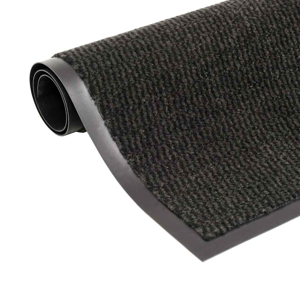 132719 vidaXL Dust Control Mat Rectangular Tufted 120x180 cm Black