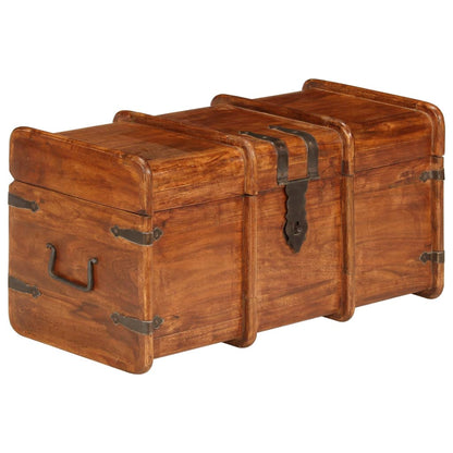Treasure Chest Set 2 Pieces Solid Acacia Wood Honey Finish