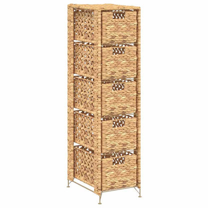 Storage Unit | Brown | Water hyacinth, Metal | Compact | Storage Unit