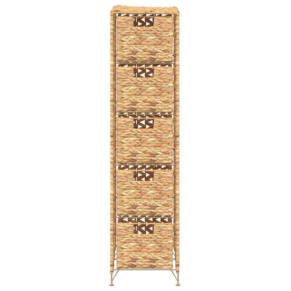 Storage Unit | Brown | Water hyacinth, Metal | Compact | Storage Unit