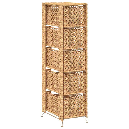 Storage Unit | Brown | Water hyacinth, Metal | Compact | Storage Unit