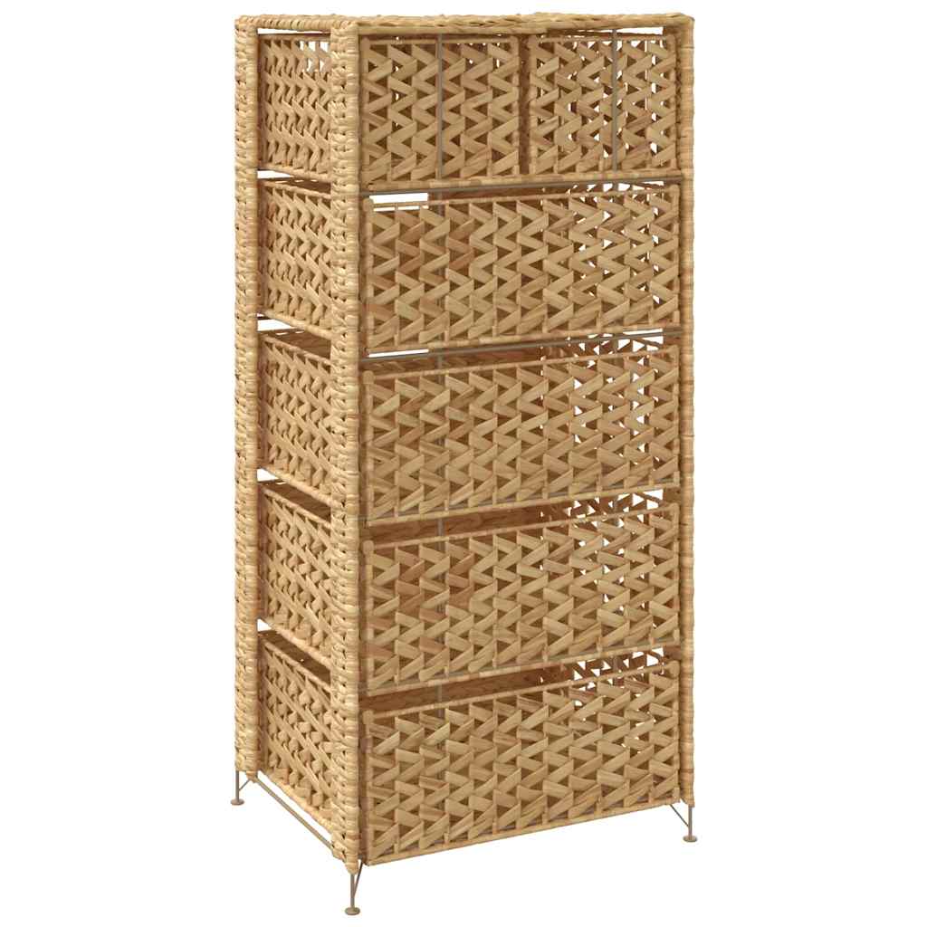 Storage Unit | Brown | Water hyacinth, Metal | 47x37x100 cm