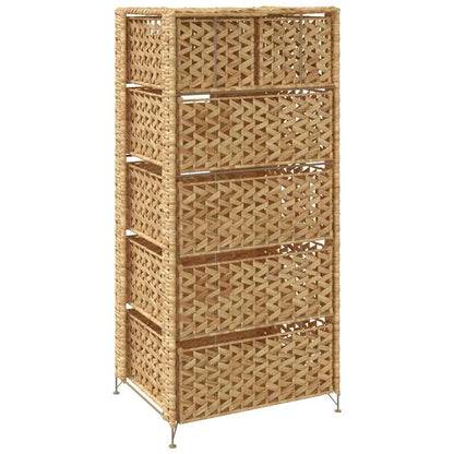 Storage Unit | Brown | Water hyacinth, Metal | 47x37x100 cm