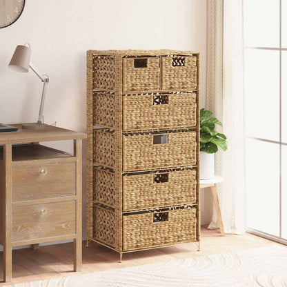 Storage Unit | Brown | Water hyacinth, Metal | 47x37x100 cm
