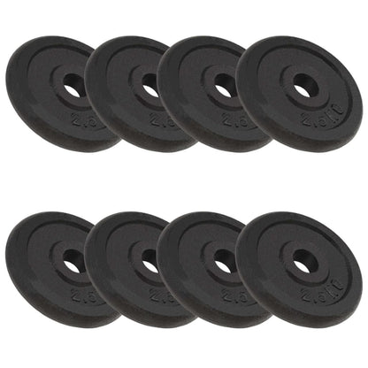 Weight Plates 8 pcs 8x2,5 kg Cast Iron