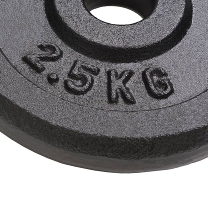 Weight Plates 8 pcs 8x2,5 kg Cast Iron