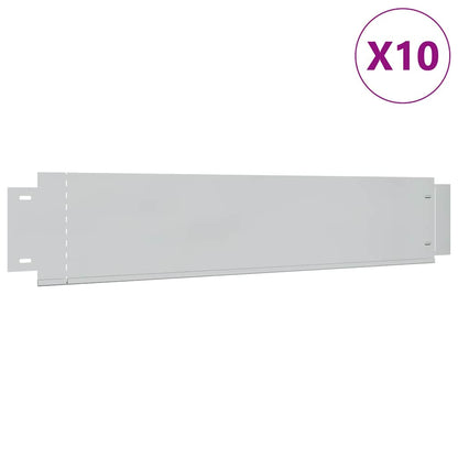 Lawn Fence 10 pcs Galvanised Steel 100x20 cm