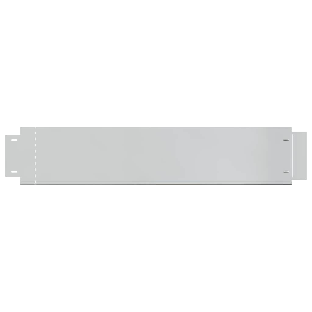 Lawn Fence 10 pcs Galvanised Steel 100x20 cm