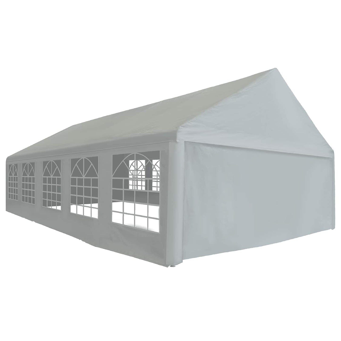 Tent Fabric without Frame Grey 10 x 5 m PE