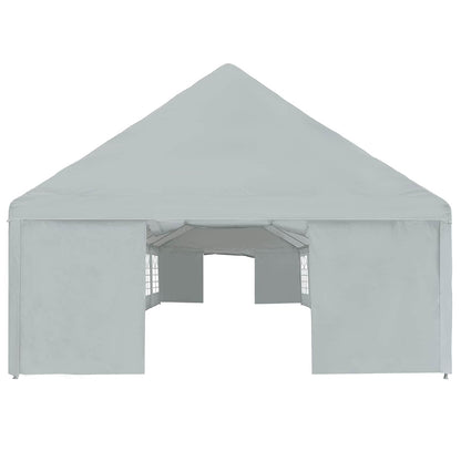Tent Fabric without Frame Grey 10 x 5 m PE