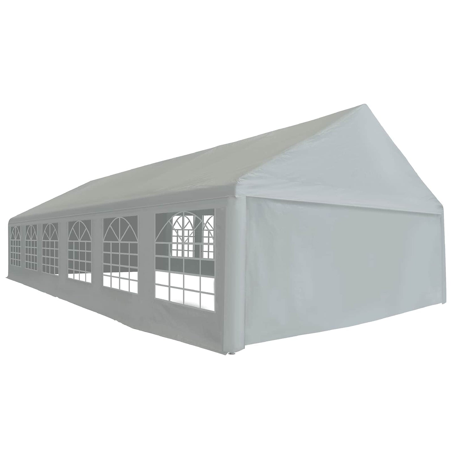 Tent Fabric without Frame Grey 12 x 6 m PE